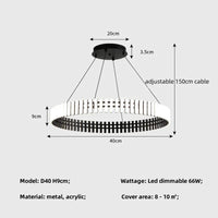 Lustre moderne LED à intensité variable - Minimalisma Luminaria | Marco Lucetti Pendentif D40cm / Lumière neutre 4200K