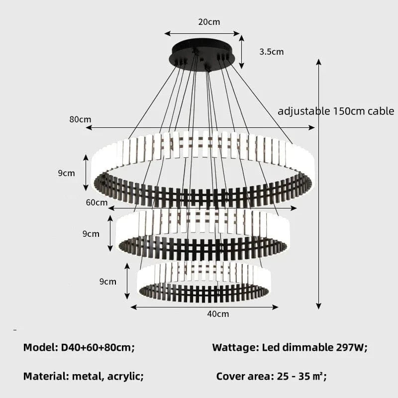 Lustre moderne LED à intensité variable - Minimalisma Luminaria | Marco Lucetti Suspension D40 60 80cm / Lumière variable à distance