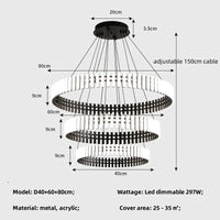 Lustre moderne LED à intensité variable - Minimalisma Luminaria | Marco Lucetti Suspension D40 60 80cm / Lumière variable à distance