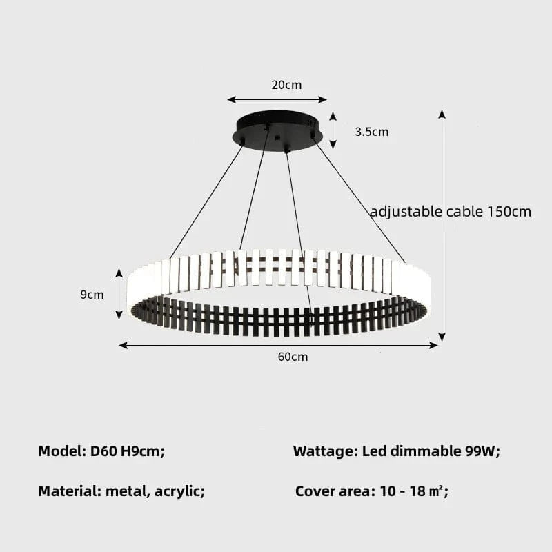 Lustre moderne LED à intensité variable - Minimalisma Luminaria | Marco Lucetti Suspension D60cm / Lumière blanche 6500K