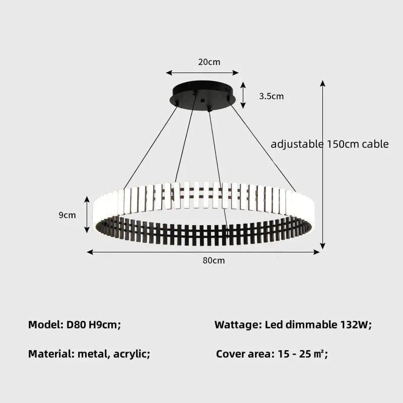 Lustre moderne LED à intensité variable - Minimalisma Luminaria | Marco Lucetti Suspension D80cm / 3 lumières à intensité variable