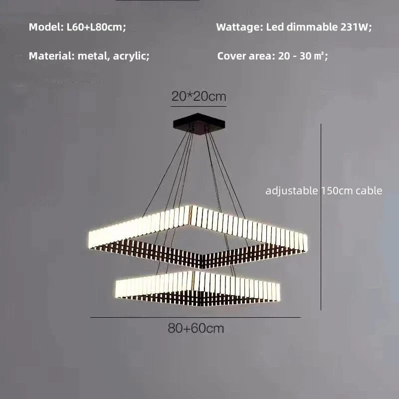 Lustre moderne LED à intensité variable - Minimalisma Luminaria | Marco Lucetti Suspension L60 80cm / Lumière blanche 6500K