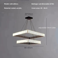 Lustre moderne LED à intensité variable - Minimalisma Luminaria | Marco Lucetti Suspension L60 80cm / Lumière blanche 6500K