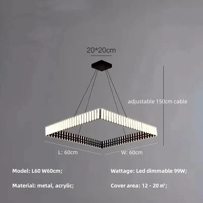 Lustre moderne LED à intensité variable - Minimalisma Luminaria | Marco Lucetti Suspension L60cm / 3 lumières à intensité variable