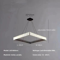 Lustre moderne LED à intensité variable - Minimalisma Luminaria | Marco Lucetti Suspension L60cm / 3 lumières à intensité variable