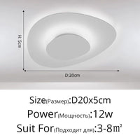 Lustre moderne LED Anneaux Annuels Ondulation Forme Décoration Fer Blanc | Marco Lucetti