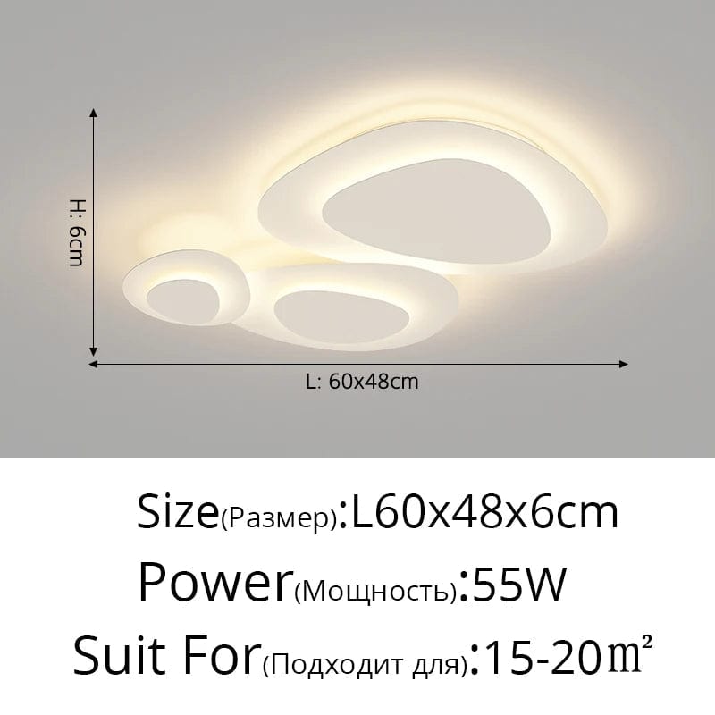 Lustre moderne LED Anneaux Annuels Ondulation Forme Décoration Fer Blanc | Marco Lucetti