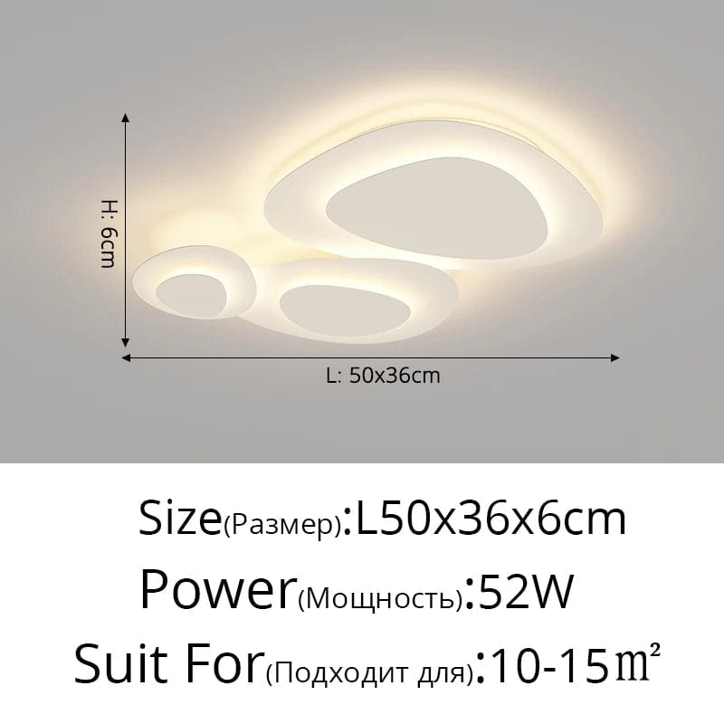 Lustre moderne LED Anneaux Annuels Ondulation Forme Décoration Fer Blanc | Marco Lucetti