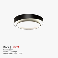 Plafonnier LED moderne circulaire avec télécommande - Marque XYZ