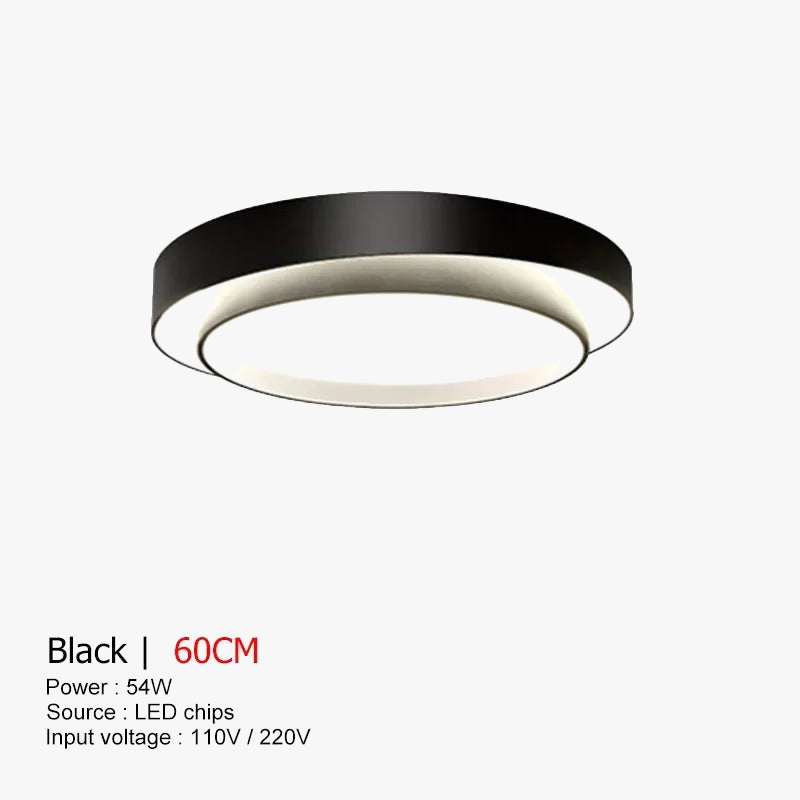 Plafonnier LED moderne circulaire avec télécommande - Marque XYZ