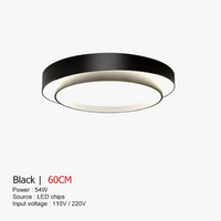 Plafonnier LED moderne circulaire avec télécommande - Marque XYZ