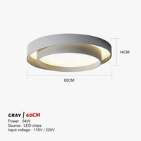 Plafonnier LED moderne circulaire avec télécommande - Marque XYZ