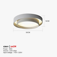 Plafonnier LED moderne circulaire avec télécommande - Marque XYZ