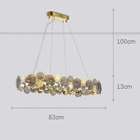 Lustre moderne LED de luxe pour illumination intérieure. | Marco Lucetti Gris long 83cm / Gradation à distance RC