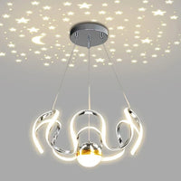 Lustre Moderne LED Déco Maison Mode Plafonnier Luminaire | Marco Lucetti Chrome avec 1 boule / 3 couleurs changent
