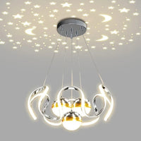 Lustre Moderne LED Déco Maison Mode Plafonnier Luminaire | Marco Lucetti Chrome avec 3 boules / 3 couleurs changent