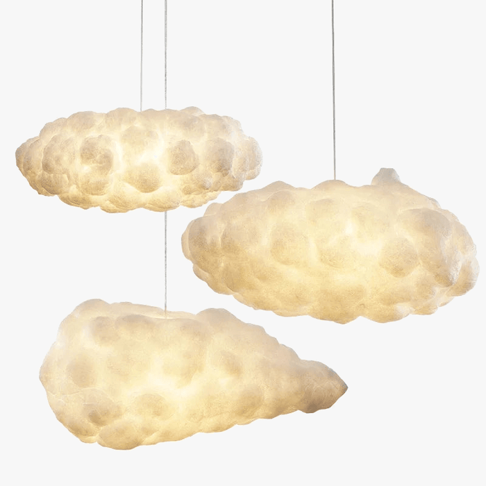 Lustre moderne LED en forme de nuage flottant pour restaurants chic