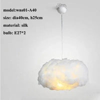 Lustre moderne LED en forme de nuage flottant pour restaurants chic | Marco Lucetti A style-dia40cm / Lumière chaude (3000k)