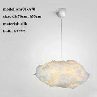 Lustre moderne LED en forme de nuage flottant pour restaurants chic | Marco Lucetti A style-dia70cm / Lumière chaude (3000k)
