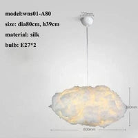Lustre moderne LED en forme de nuage flottant pour restaurants chic | Marco Lucetti A style-dia80cm / Lumière chaude (3000k)
