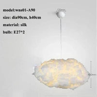 Lustre moderne LED en forme de nuage flottant pour restaurants chic | Marco Lucetti A style-dia90cm / Ctrl à distance coloré