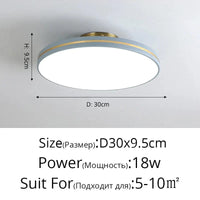 Lustre Moderne LED Lumières by Lumina  | Marco Lucetti Gris 30x9,5CM / Blanc chaud Pas de télécommande