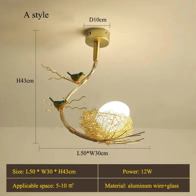 Lustre moderne LED "Nid d'Oiseau en Verre" | Marco Lucetti A style / Blanc chaud