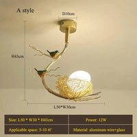 Lustre moderne LED "Nid d'Oiseau en Verre" | Marco Lucetti A style / Blanc chaud