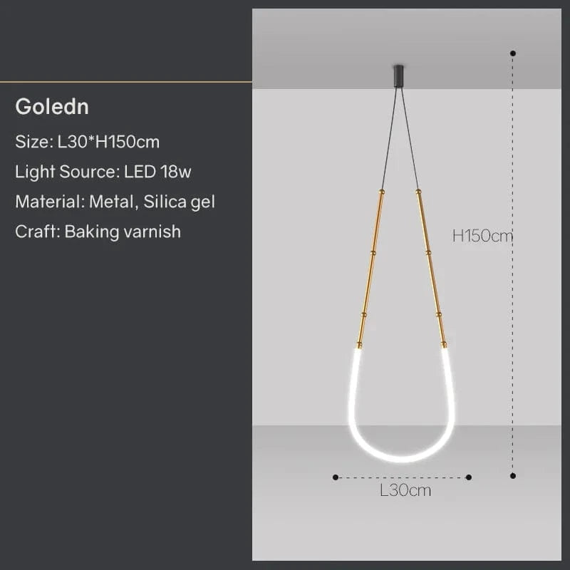 Lustre moderne LED pour bar et restaurant - Décor à la maison | Marco Lucetti Doré 1H / Lumière neutre