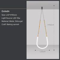 Lustre moderne LED pour bar et restaurant - Décor à la maison | Marco Lucetti Doré 1H / Lumière neutre