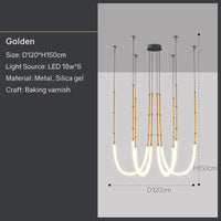 Lustre moderne LED pour bar et restaurant - Décor à la maison | Marco Lucetti Doré 6H / Lumière neutre