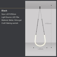 Lustre moderne LED pour bar et restaurant - Décor à la maison | Marco Lucetti Noir 1H / Lumière neutre