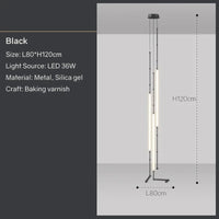 Lustre moderne LED pour bar et restaurant - Décor à la maison | Marco Lucetti Noir 3H A / Lumière neutre