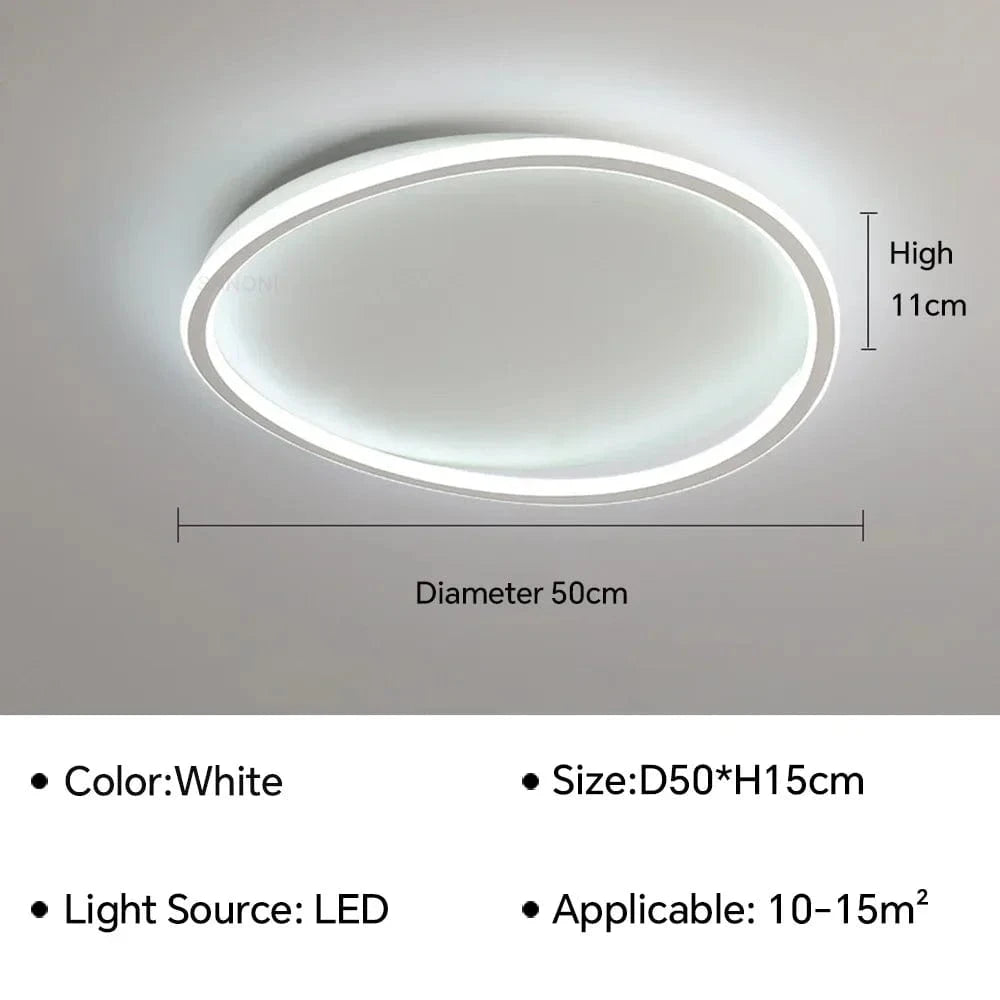 Lustre Moderne LED pour Décoration Intérieure | Marco Lucetti Blanc 50CM / Gradation continue (RC)