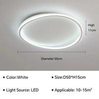 Lustre Moderne LED pour Décoration Intérieure | Marco Lucetti Blanc 50CM / Gradation continue (RC)