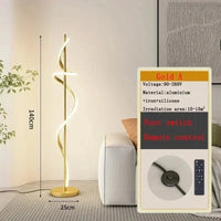 Lustre Moderne LED pour Décoration Maison - Luminaire Élégant de 140 cm - Éclairage d'Intérieur pour Salon, Chambre, Étude | Marco Lucetti FLL001 A Or 140cm / Gradation continue / Prise américaine