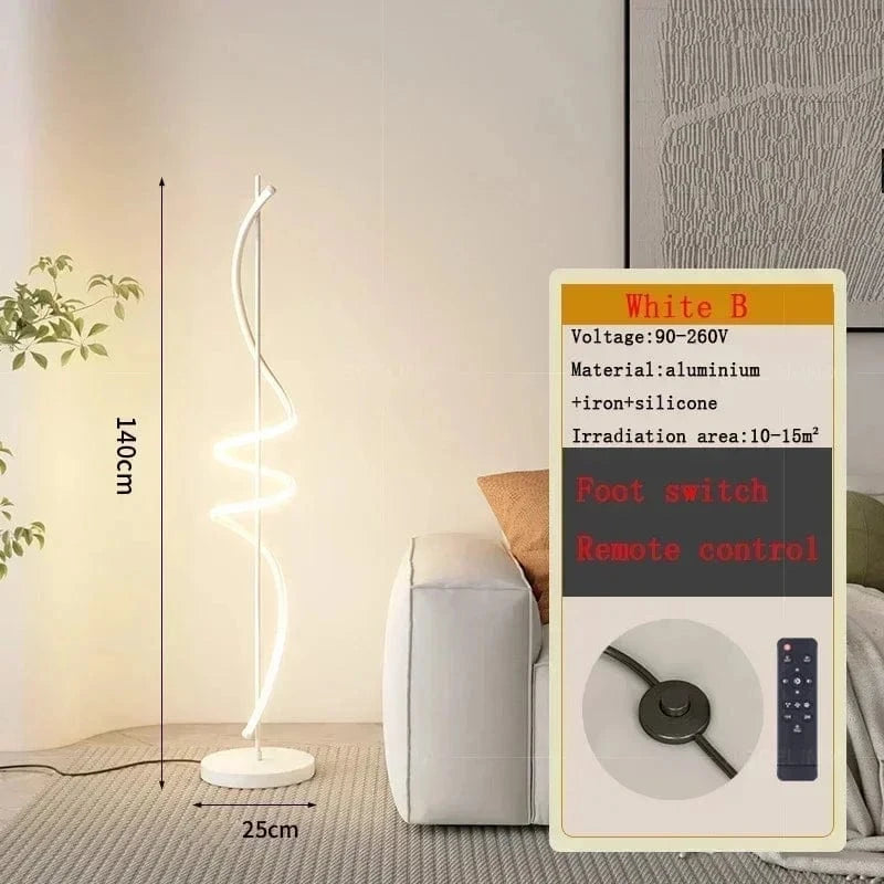 Lustre Moderne LED pour Décoration Maison - Luminaire Élégant de 140 cm - Éclairage d'Intérieur pour Salon, Chambre, Étude | Marco Lucetti FLL001 B Blanc 140cm / Gradation continue / Prise AU