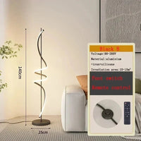 Lustre Moderne LED pour Décoration Maison - Luminaire Élégant de 140 cm - Éclairage d'Intérieur pour Salon, Chambre, Étude | Marco Lucetti FLL001 B Noir 140cm / Gradation continue / Prise AU
