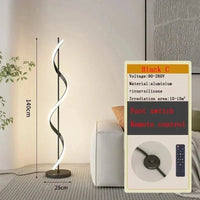 Lustre Moderne LED pour Décoration Maison - Luminaire Élégant de 140 cm - Éclairage d'Intérieur pour Salon, Chambre, Étude | Marco Lucetti FLL001 C Noir 140cm / Lumière tricolore / Prise britannique