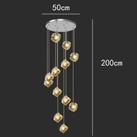 Lustre Moderne LED pour Éclairage Intérieur Suspendu | Marco Lucetti 12 têtes / Blanc froid