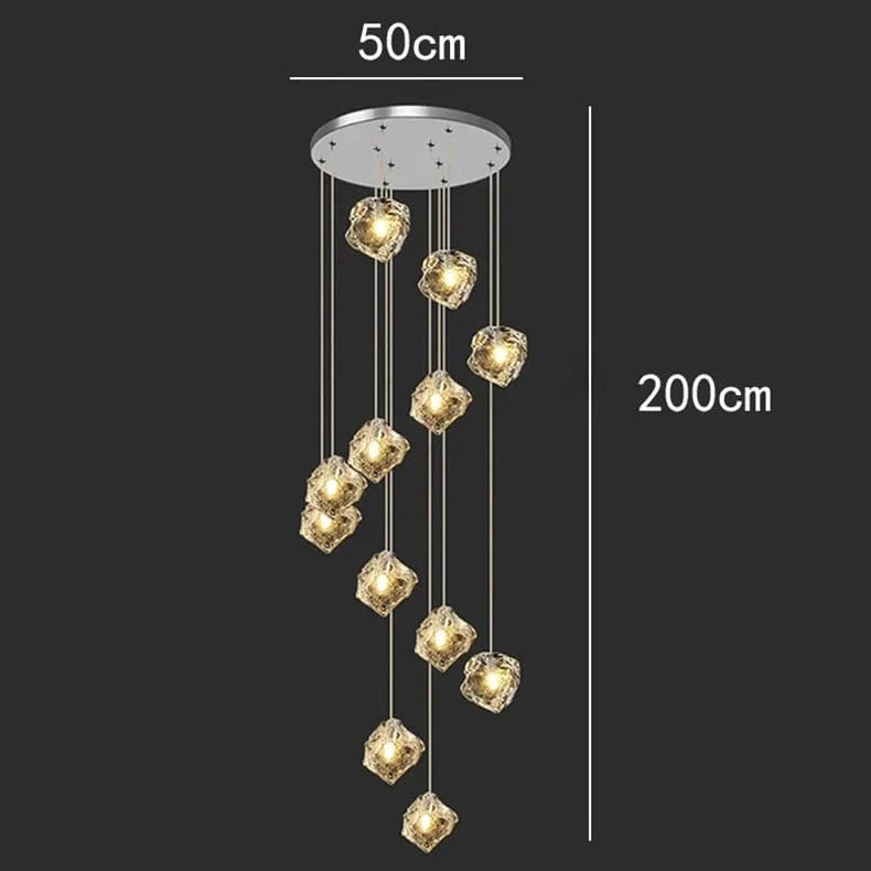 Lustre Moderne LED pour Éclairage Intérieur Suspendu | Marco Lucetti 15 têtes / Gradation à distance RC