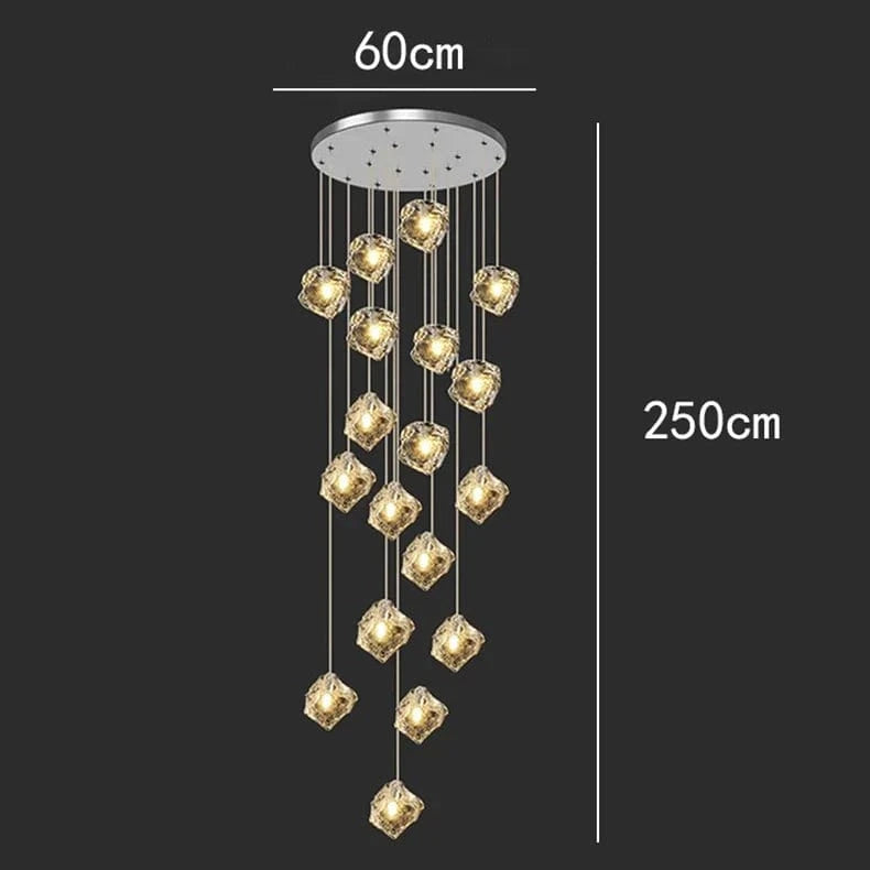 Lustre Moderne LED pour Éclairage Intérieur Suspendu | Marco Lucetti 20 têtes / Gradation à distance RC