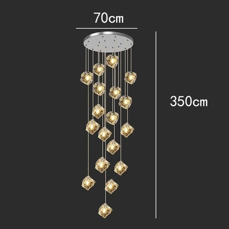 Lustre Moderne LED pour Éclairage Intérieur Suspendu | Marco Lucetti 36 têtes / Gradation à distance RC