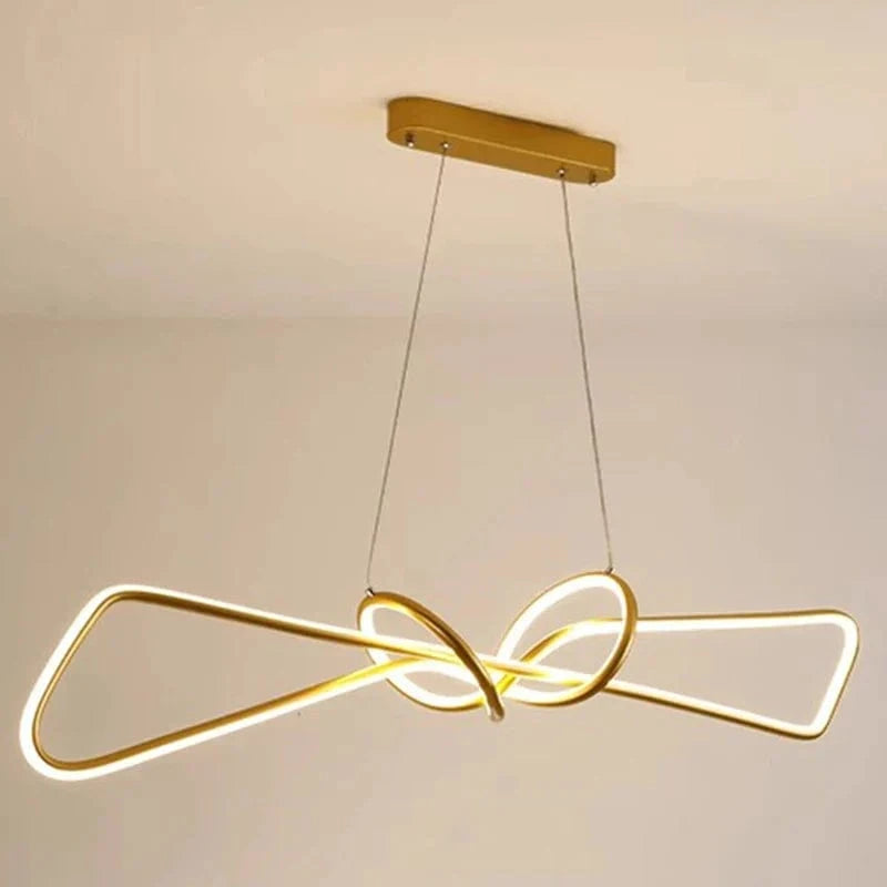 Lustre Moderne LED pour Éclairage Intérieur Suspendu | Marco Lucetti Or / Longueur 82 cm / Blanc froid