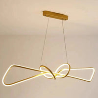 Lustre Moderne LED pour Éclairage Intérieur Suspendu | Marco Lucetti Or / Longueur 82 cm / Blanc froid