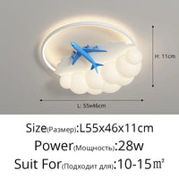 Lustre Avion LED Moderne pour Enfant