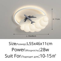 Lustre Avion LED Moderne pour Enfant