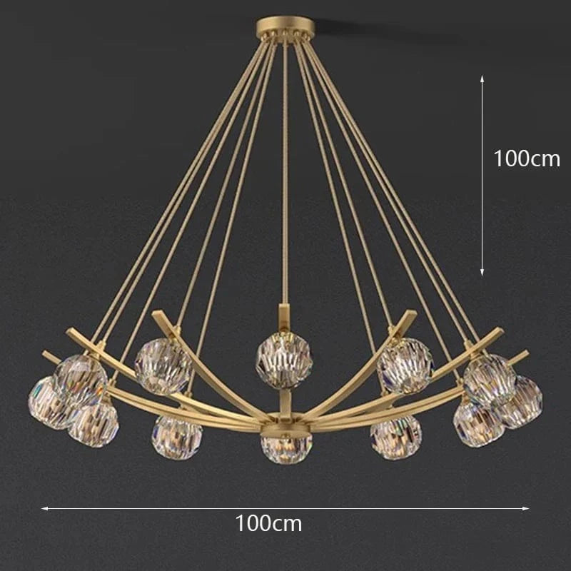 Lustre Moderne LED pour Salle à Manger - Éclairage Intérieur Décoratif | Marco Lucetti 12 têtes / Blanc chaud