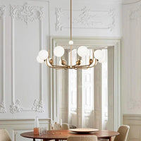 Lustre moderne LED pour un éclairage intérieur sophistiqué | Marco Lucetti 6 têtes / Or / Blanc froid