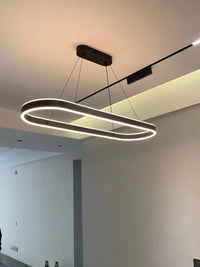 Lustre moderne LED Simple Blanc Long pour Salon Salle à manger Chambre Hall Décoration Intérieure | Marco Lucetti